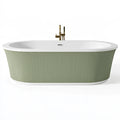 Vasca da bagno freestanding 170 cm in acrilico verde salvia stile contemporaneo